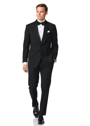 Black slim fit shawl collar dinner suit, Charles Tyrwhitt