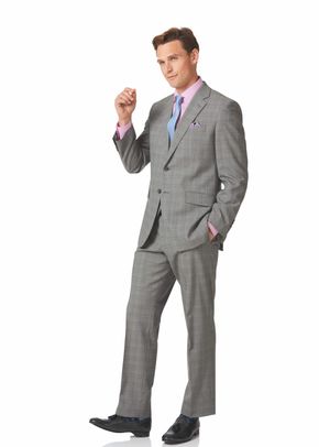 Grey Prince of Wales classic fit panama business suit, Charles Tyrwhitt