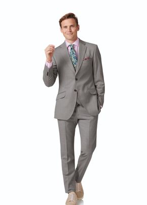 Sliver grey slim fit Italian suit, Charles Tyrwhitt