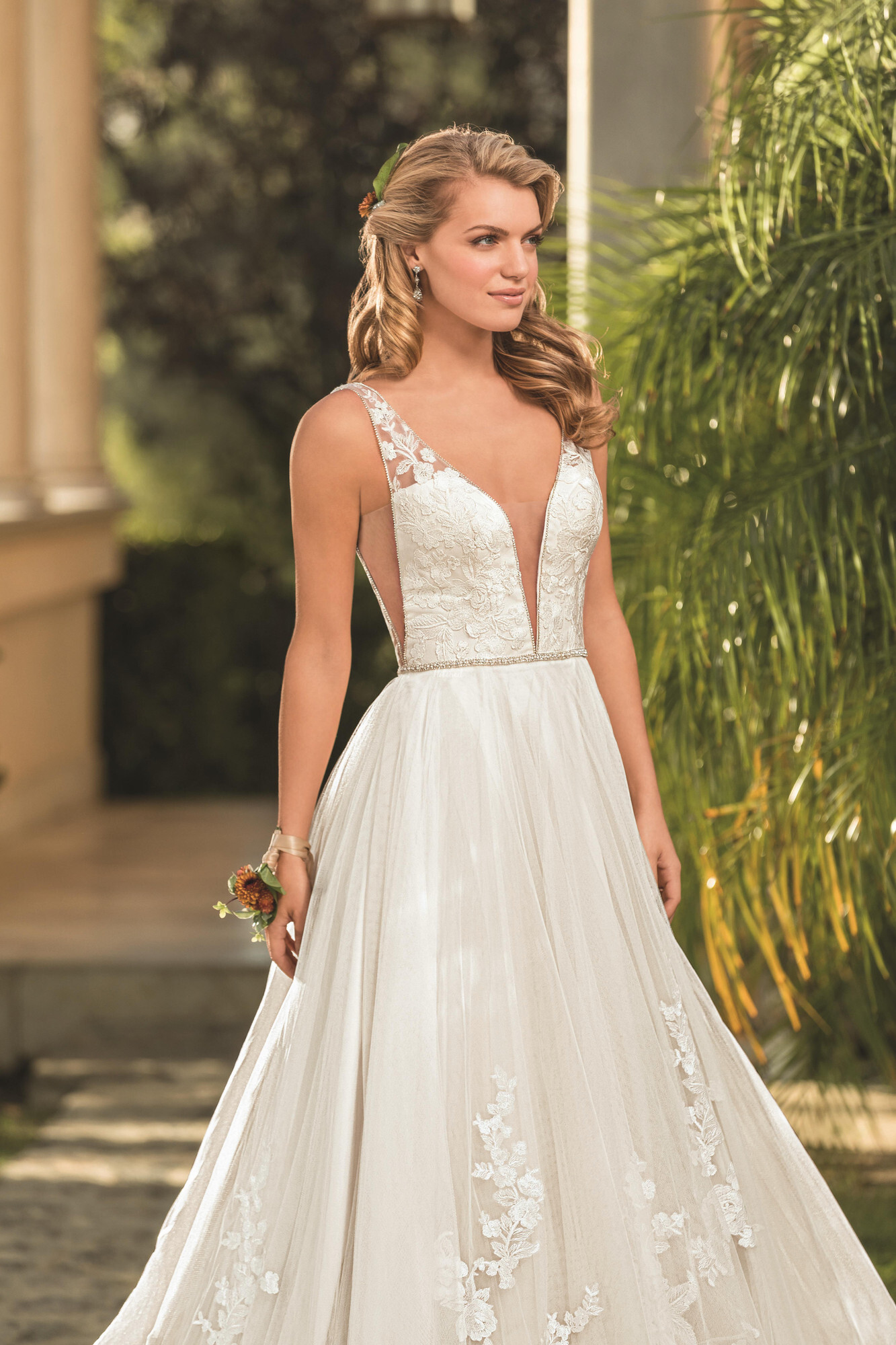 bria mesh tulle corset gown