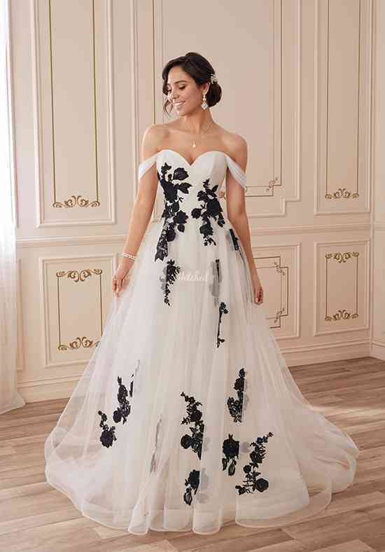 Sophia tolli black deals and white wedding dress