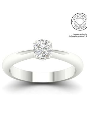 18ct White Gold & Platinum 0.50ct Diamond Solitaire Ring, Ernest Jones