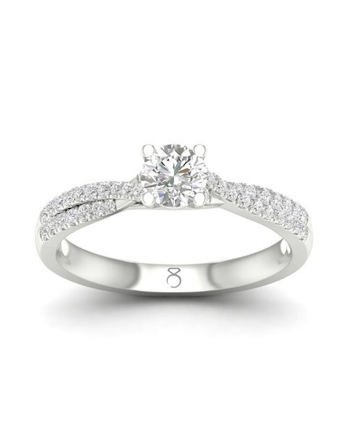 The Diamond Story Platinum 0.50ct Total Diamond Ring, Ernest Jones