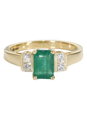 18ct Gold Emerald & 0.25ct Diamond Ring, Ernest Jones