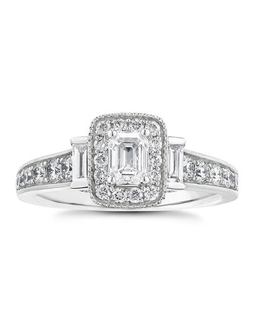 Vera Wang 18ct White Gold 0.95ct Total Diamond Ring, Ernest Jones