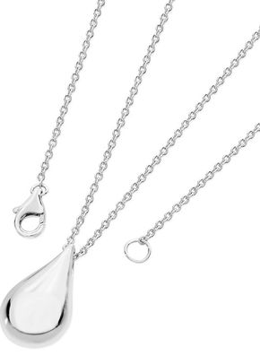 Lucy Quartermaine Silver 925 Large Tear Drop Necklace, Ernest Jones