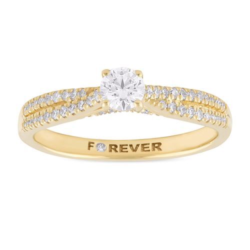 The Forever Diamond 18ct Yellow Gold 0.40ct Total Ring, H.Samuel