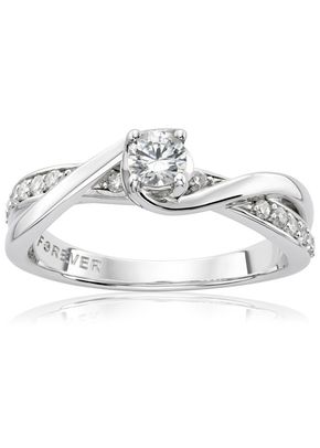 The Forever Diamond 18ct White Gold 0.33ct Total Ring, H.Samuel