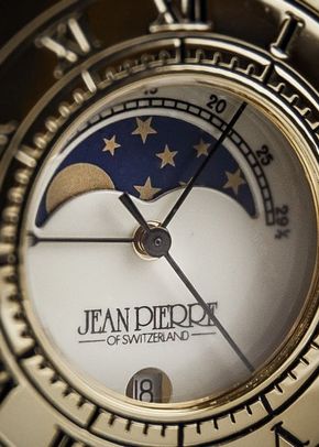 Jean Pierre Gold Plated Moon Dial Pocket Watch, Farrar & Tanner