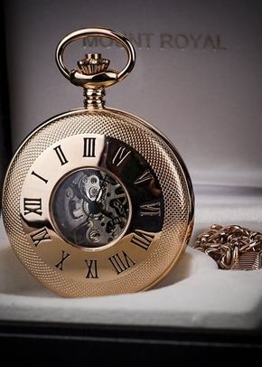 Mount Royal Rose Gold Half Hunter Skeleton Pocket Watch, Farrar & Tanner