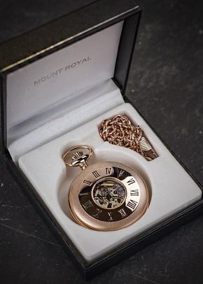 Mount Royal Rose Gold Half Hunter Skeleton Pocket Watch, Farrar & Tanner