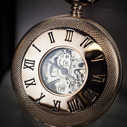 Mount Royal Rose Gold Half Hunter Skeleton Pocket Watch, Farrar & Tanner