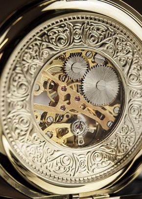 Jean Pierre Skeleton Half Hunter Pocket Watch - Gold Plated, Farrar & Tanner