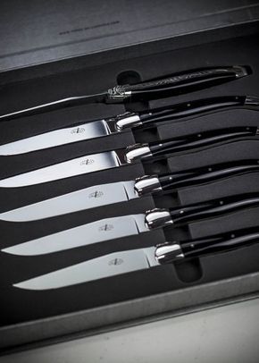 Forge De Laguiole 6 Steak Knives - Ebony, Farrar & Tanner