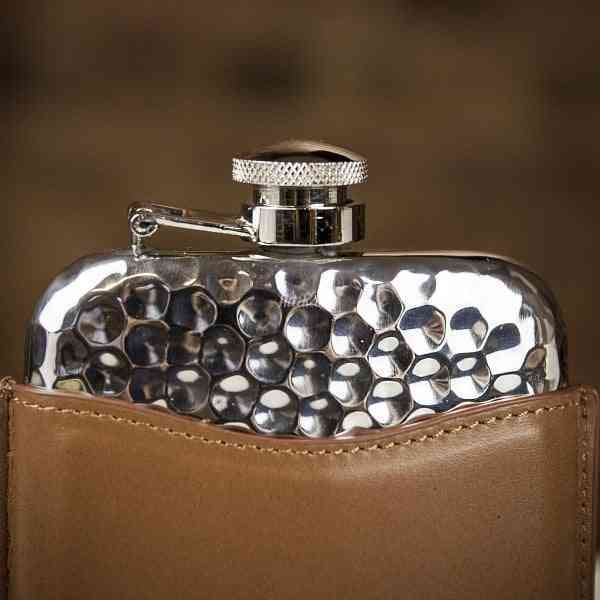 English Pewter Co Country Living Fishing Pewter Hip Flask - 6oz