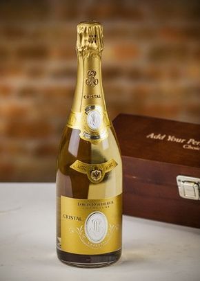 Louis Roederer Cristal Brut Champagne in Personalised Premium Wood Gift Box, Farrar & Tanner