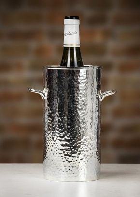 Culinary Concepts 'Let's Get Hammered' Silver-Plated Palace Bottle Holder - Tall, Farrar & Tanner