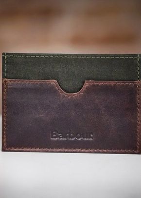 Barbour Waxed Cotton and Leather Cardholder, Farrar & Tanner