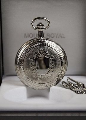 Mount Royal Double Hunter Skeleton Embellished Fleur de Lis Pocket Watch, Farrar & Tanner