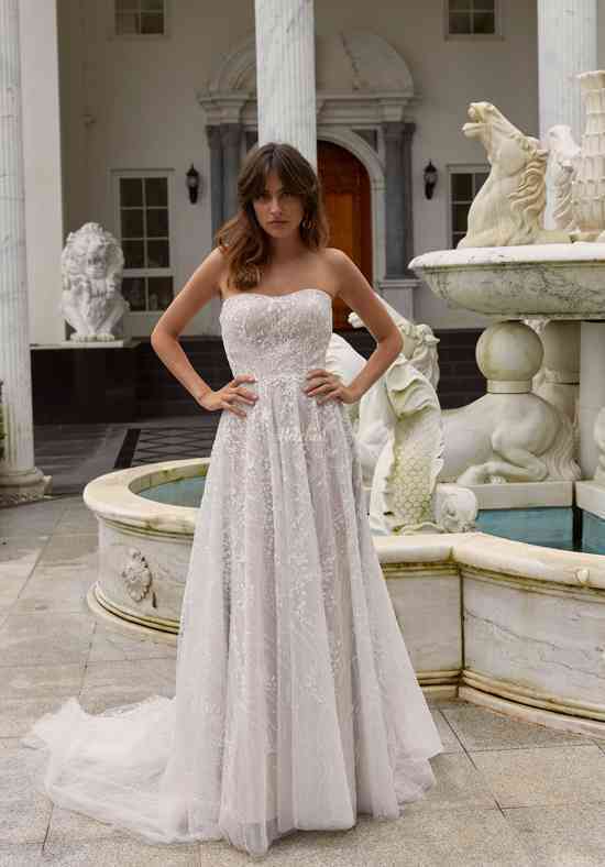 Sheer Corset A-line Court Train Wedding Dress, 51% OFF