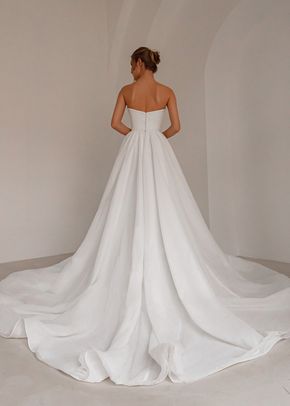 Sparkle Sleeveless Wedding Dress Mirrorball with Leg Slit, Olivia Bottega