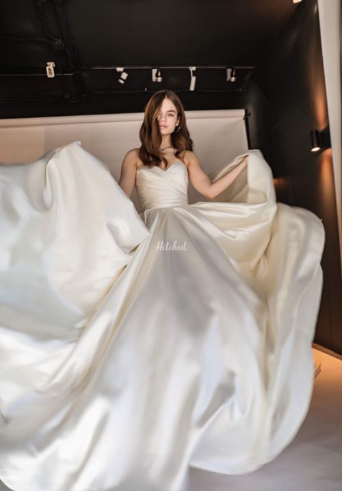 Classic Mikado Wedding Dress Gloria With Huge Bow Wedding Dress From