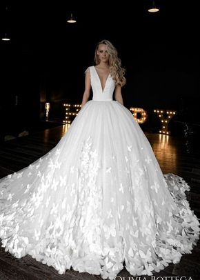 Butterfly Appliqued Wedding Dress Baily, Olivia Bottega