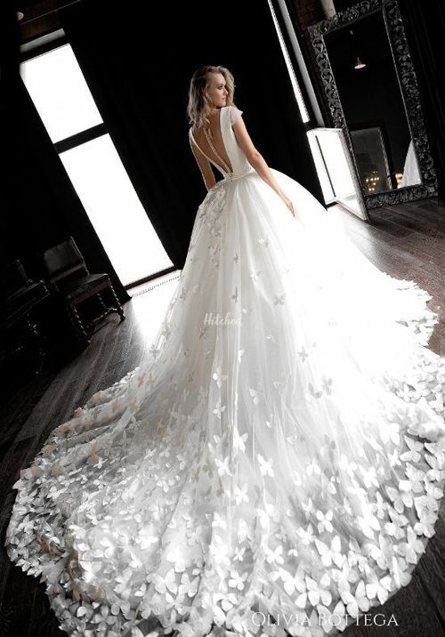 Butterfly Appliqued Wedding Dress Baily, Olivia Bottega