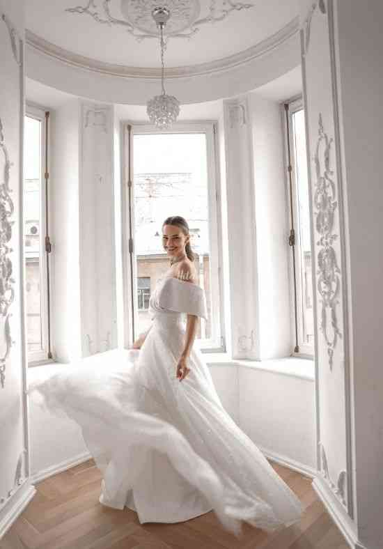 Shimmering Off-the-Shoulder Wedding Dress Melanie Wedding Dress