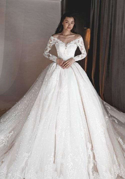 2 in 1 Lace Wedding Dress OB7962 with Detachable Skirt, Olivia Bottega