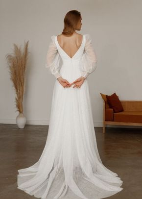 Sparkly Wedding Dress Inger With Leg Slit, Olivia Bottega