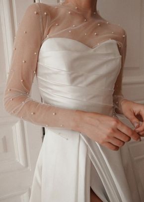 Mikado Wedding Dress Chloe with Front Slit, Olivia Bottega