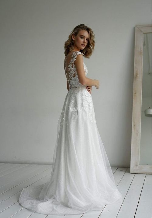 Light Ivory Lace Wedding Dress Enn, Olivia Bottega