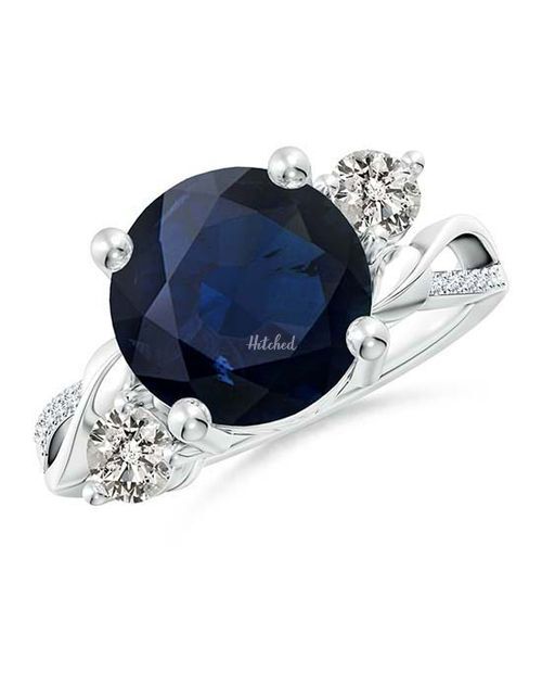 Sapphire and Diamond Twisted Vine Ring, Angara