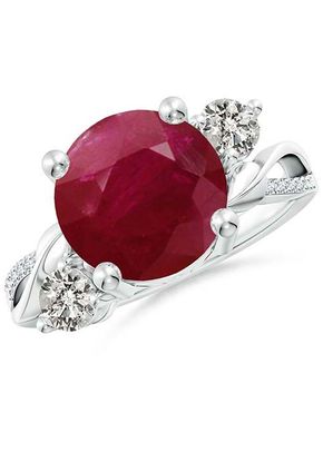 Ruby and Diamond Twisted Vine Ring, Angara