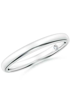 Plain Wedding Ring with Secret Diamond, Angara