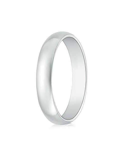 High Polished Domed Men's Comfort Fit Wedding Band, Angara