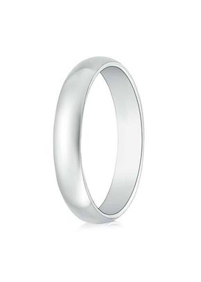 High Polished Domed Men's Comfort Fit Wedding Band, Angara