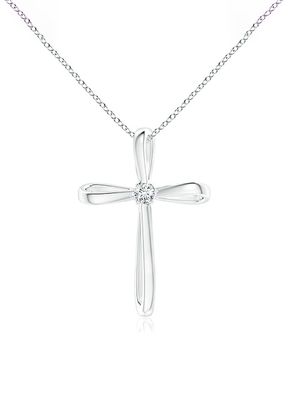 Twisted Cross Pendant with Diamond, Angara