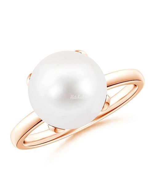 Classic Solitaire Freshwater Pearl Ring, Angara