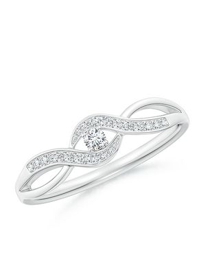 Solitaire Round Diamond Infinity Promise Ring, Angara