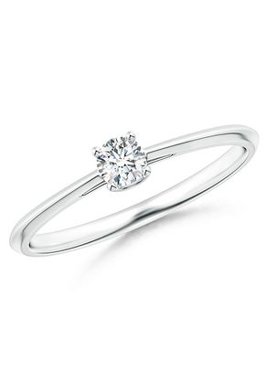 Knife-Edged Classic Round Diamond Solitaire Engagement Ring, Angara