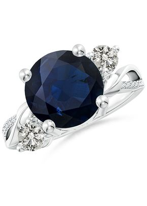 Sapphire and Diamond Twisted Vine Ring, Angara