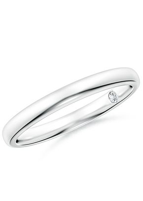 Plain Wedding Ring with Secret Diamond, Angara