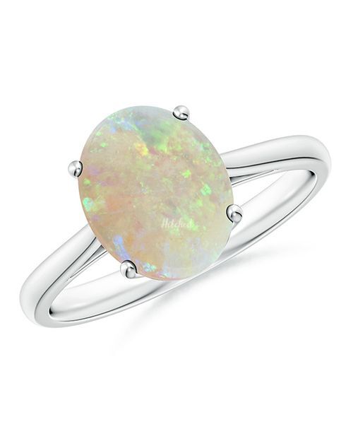 Oval Solitaire Opal Cocktail Ring, Angara