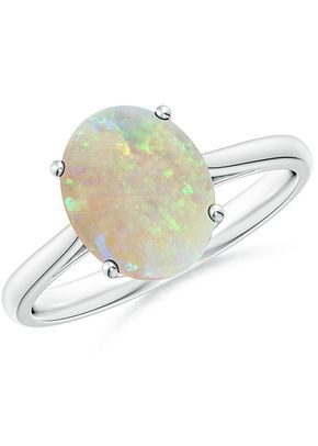 Oval Solitaire Opal Cocktail Ring, Angara