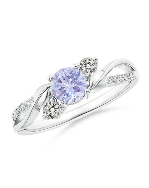 Tanzanite and Diamond Twisted Vine Ring, Angara