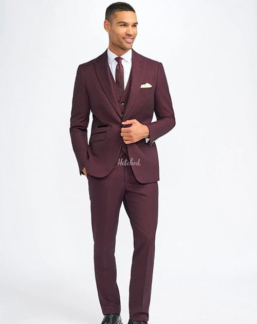Caridi Wine Three Piece Suit, Cavani