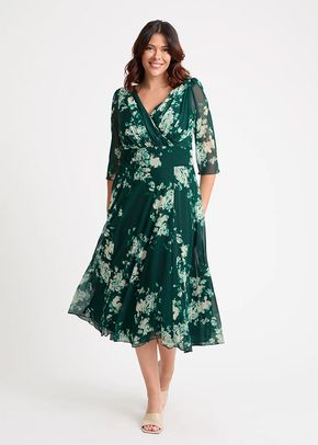Helena Green Ivory Midi Dress, Scarlett & Jo