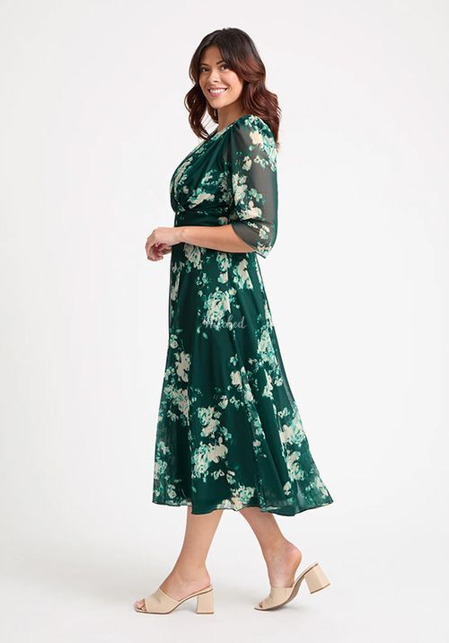 Helena Green Ivory Midi Dress, Scarlett & Jo
